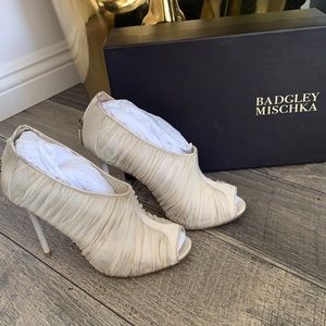 Silk chiffon booties